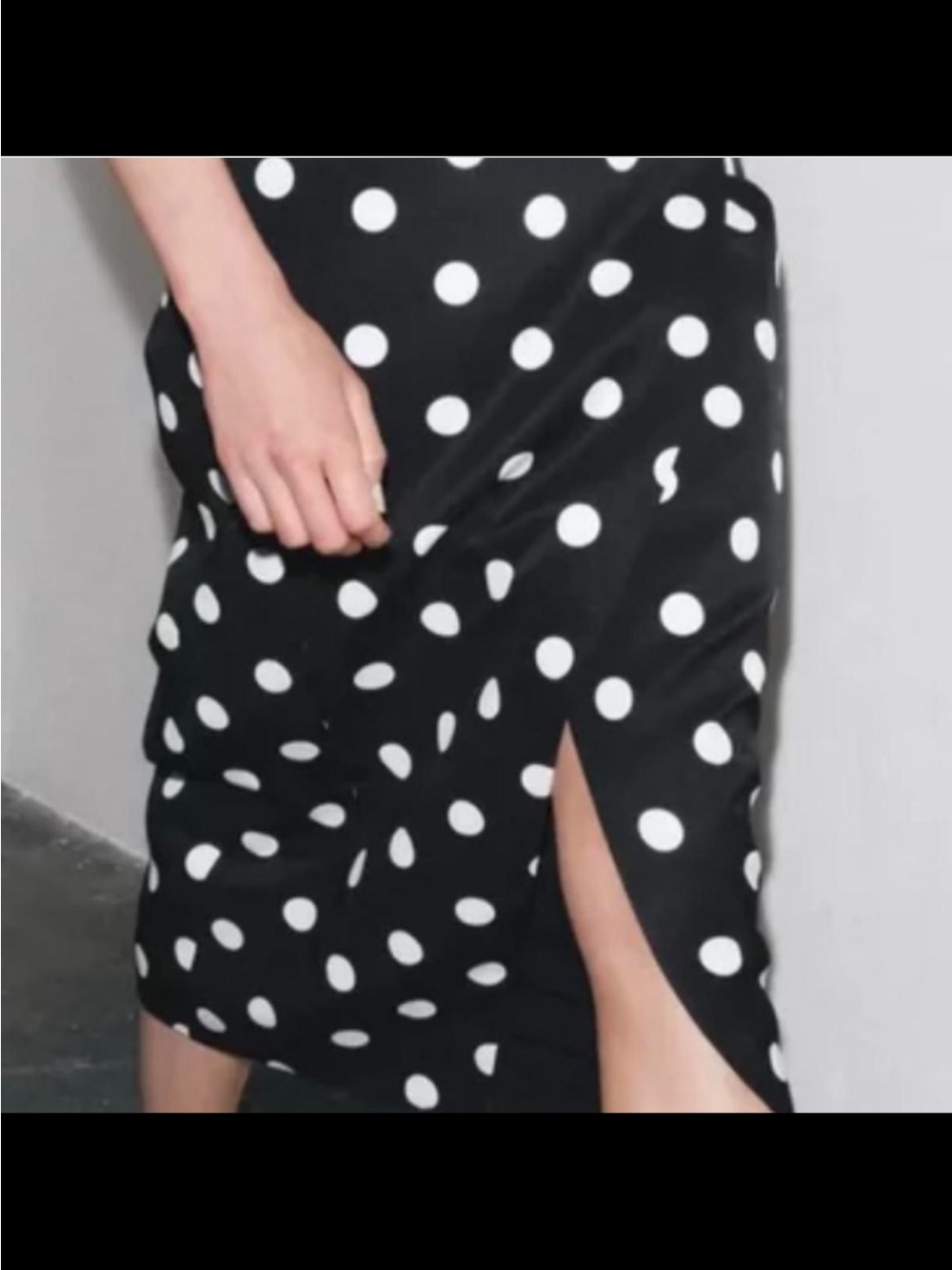 Zara Black Strapless Polka Dot Dress - Picture 3 of 6
